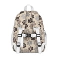 thumbnail image 3 of Paw Print Backpack for School,Cute School Bag,Schoolbag with Adjustable Shoulder Straps & Padded Back,15"x11.42"x5.5", 3 of 6
