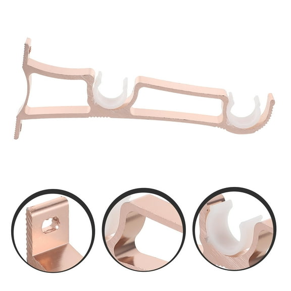 WHAMVOX  Brackets for Curtain Rods Double Hanger Poles Curtains Golden