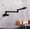Black, variant on Wall Mounted Chrome/Black Kitchen Faucet Single Cold Wall Faucets 360 Degree Swivel Folding Water Tap Single Handle with Aerator Black