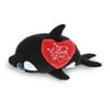 DolliBu I LOVE YOU Plush Big Eye Killer Whale – Cute Stuffed Animal with Heart for Valentines, Anniversary, Romantic Date, Boyfriend, or Girlfriend Gift – 6 Inches