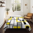 thumbnail image 4 of Yellow Black Grey Geometric Large Tapestry for Bedroom Wall Hanging Tapestry,Middle Century Modern Abstract Art Ceiling Backdrop Tapestries Poster Blanket Wall Decor for Living Room 85" x 90", 4 of 8