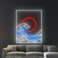 thumbnail image 4 of Handmadetneonsign Sun & Wave Neon Sign, Sunrise Sunset Wall Art Decor, Ocean Waves Wall Decor, 4 of 5