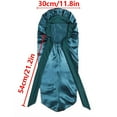 thumbnail image 2 of SDJMA Extra Large Satin Sleep Cap Soft Elastic Straps with Bow Tie, Button for Heavy Hair, 2 of 3