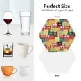 thumbnail image 6 of Zufioo Cute Cartoon Cat Print Leather Coaster Set, Decorative PVC Coasters 4-pack - Scald and Stain-resistant, Suitable for Home, Cafes, Restaurants-Hexagon, 6 of 6