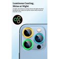 thumbnail image 3 of 4 Pcs Luminous Camera Lens Protector Designed for iPhone 13, Slim Anti-Scratch/Fog/Shatter/Splash HD Clear Strong Absorption Metal Fluorescent Camera Cover, Noctilucent Red, 3 of 5