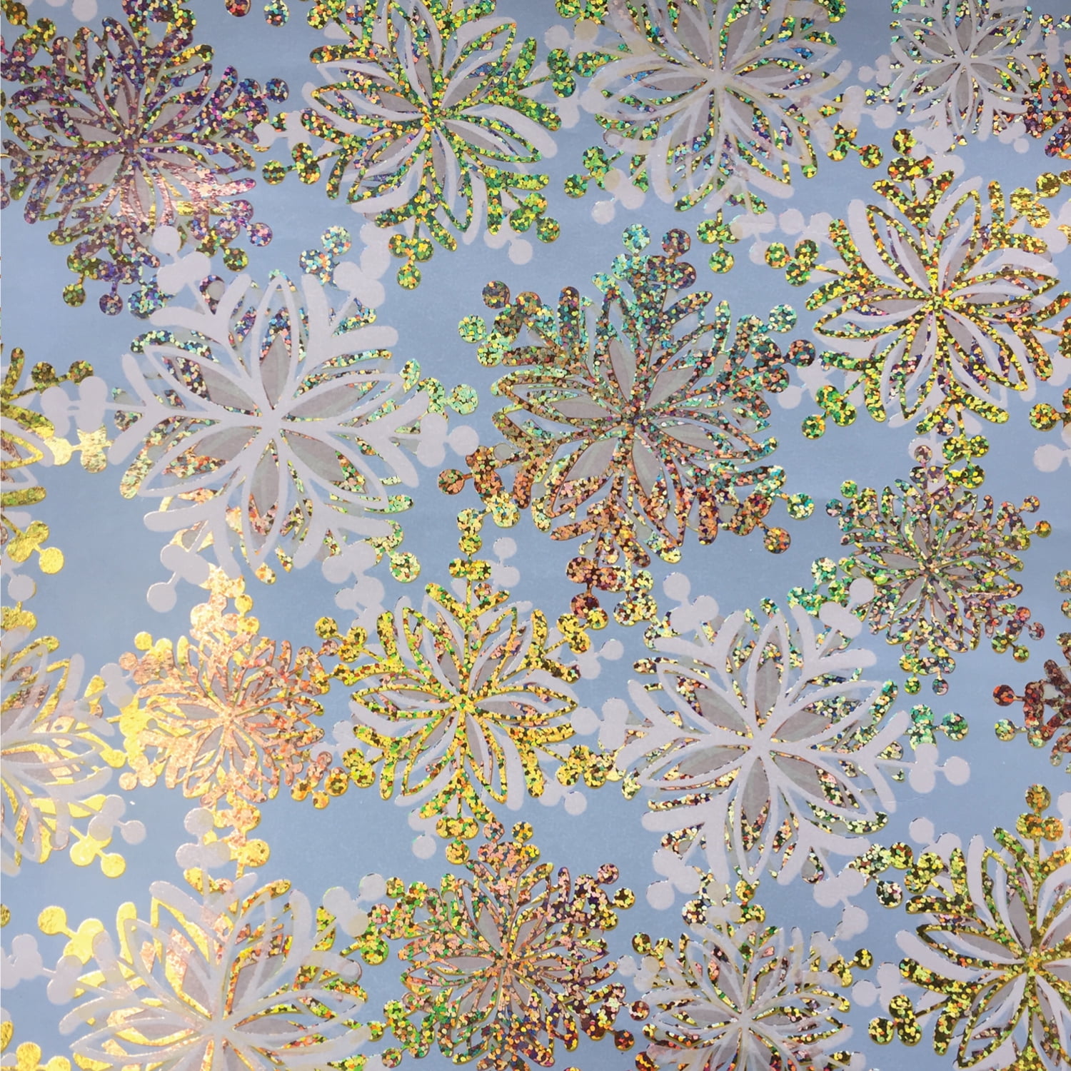 JAM Industrial Bulk Wrapping Paper, 1/Pack, Sparkle Snow Gift Wrap, 416 Sq Ft (1/4 Ream