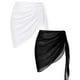 thumbnail image 3 of Pareos de bikini de gasa livianos y con protección solar Faldas playeras elegantes en blanco y negro, 3 of 8