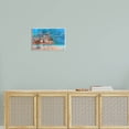 thumbnail image 2 of Summer Beach Bike Ride Reflection Coastal Painting Unframed Art Print Wall Art, 2 of 6