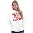 thumbnail image 3 of We Just Click Photographer Camera Pun Women Plus Size Graphic Pullover Hoodie Brisco Brands 2X, 3 of 4