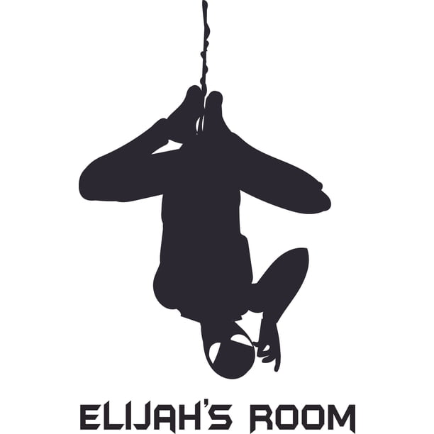 Hanging On Web Spiderman Spider Man Customized Wall Decal Custom Vinyl Wall Art Personalized Name Baby