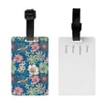 thumbnail image 2 of Luggage Tags for Suitcases, Colorful flowers AA Leather Bag Luggage Tags ID Label Tags Privacy Protection Travel Bag Labels, 2 of 6