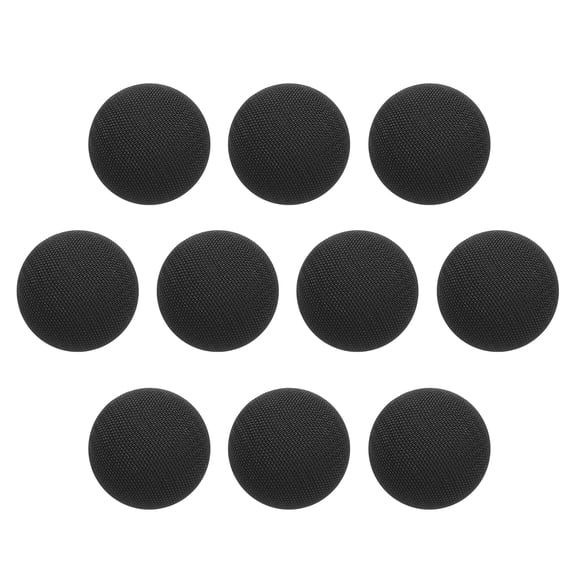 Uxcell 10pcs Fabric Cloth Covered Button 20mm Craft Round Sewing Button, Black