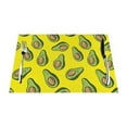 thumbnail image 1 of XMXT 6 Pcs Woven Placemats, Avocado Pattern Yellow Stain Resistant Anti-Skid Placemat for Kitchen Table, 12 x 18 inches, 1 of 6