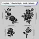 thumbnail image 2 of 4 paquetes de calcomanías de rosas para autos, negras, para ventanas de autos, calcomanías autoadhesivas impermeables para laptop, parachoques y ventana., 2 of 9