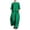 Green, variant on 2 Piece Sets for Women Plus Size Going out Solid Color Relaxed Loose Cotton And Linen Shirt With A Three-Quarter Sleeve