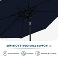 thumbnail image 5 of wikiwiki 9FT Patio Umbrellas with Base Included, Fade-Resistant, Waterproof Polyester DTY Umbrellas with 8 Sturdy Ribs for Garden, Lawn, Deck, Backyard, Navy Blue, 5 of 5