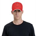 thumbnail image 2 of Snowman Face Hat Adjustable Funny Sandwich Baseball Cap Curved Visor Men Women, 2 of 6