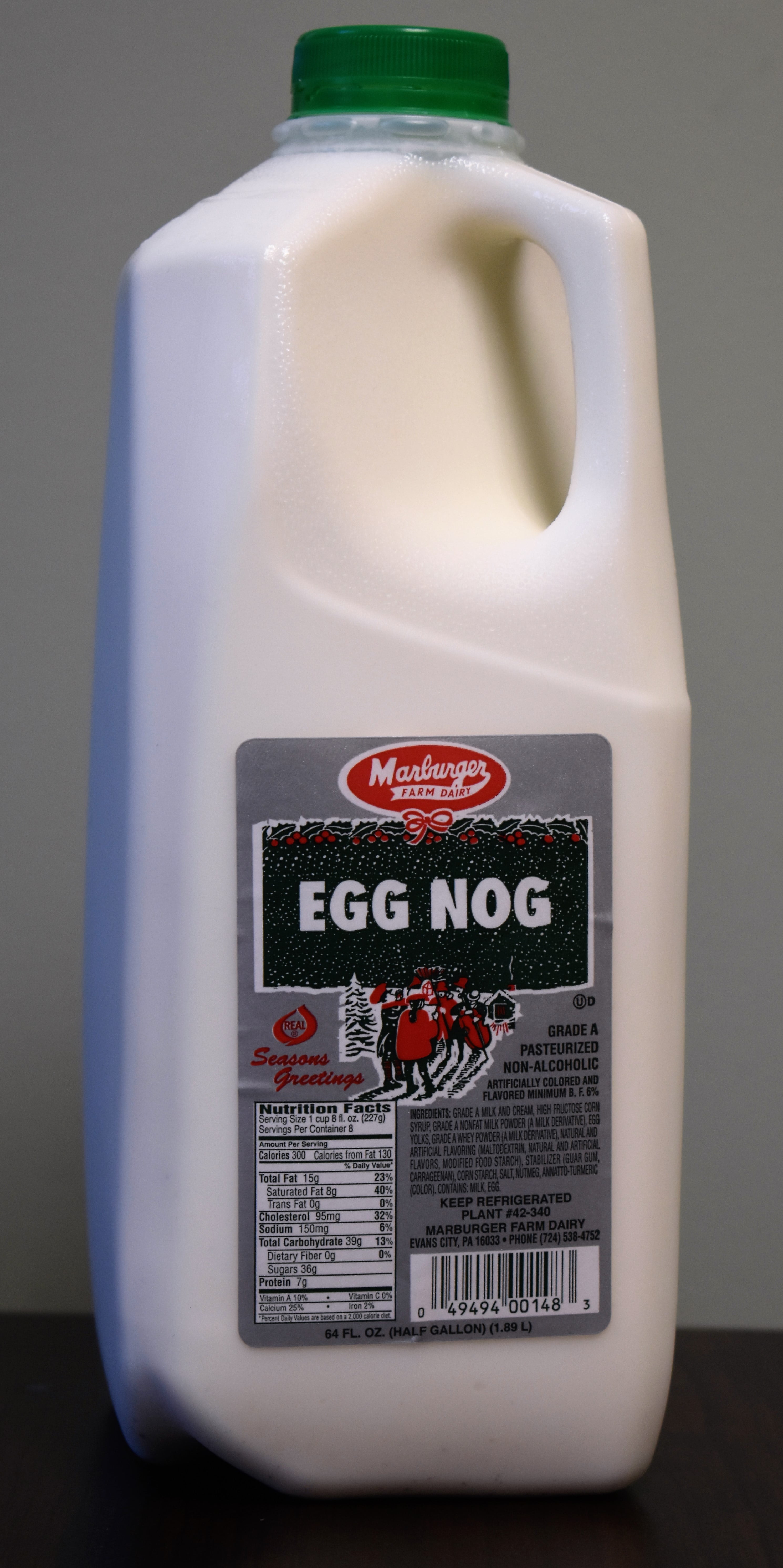 Marburger Farm Dairy Egg Nog, Half Gallon