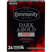 Community Coffee Dark & Bold Intense Blend Pods for Keurig K-cups 24 Count