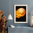 thumbnail image 6 of Poster Prints Wall Paper Art Decor Vintage Sports Basketball Fire Flames 24x36 inch Photo Picture Poster for Home Bedroom Living Room Kitchen, 6 of 7
