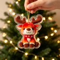 thumbnail image 4 of 2026 Christmas Home Party Decoration Christmas Flat Acrylic Ornaments Cute Mini Hanging Pendants Xmas Tree Decorations Car Interior Rearview Mirror Hanging Decor Festive Small Gift For Holiday, 4 of 7
