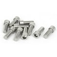 thumbnail image 1 of Unique Bargains M8x20mm 304 Stainless Steel Fully Thread Hex Socket Cap Head Screws Bolts 10pcs, 1 of 1
