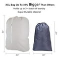 thumbnail image 2 of Super Extra Large Heavy Duty 100% Nylon Laundry Storage Bag, H U G E size: L 40" x H 50", Laundry Bag with Locking Closure Drawstring, Machine Washable, XXL Organizer Bag. Made in USA (WHITE), 2 of 4