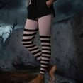 thumbnail image 6 of Abomasnow Womens Striped Printed Leggings High Waist Ankle Length Footless Stretchy Tights S-3XL, 6 of 9