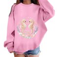 thumbnail image 2 of XAOFW Girls Boys Marine Animal Print Long Sleeved Round Neck Sweatshirts Loose Fit Casual Pullover For Toddler Kids Trendy Top 5-6 Years, 2 of 4