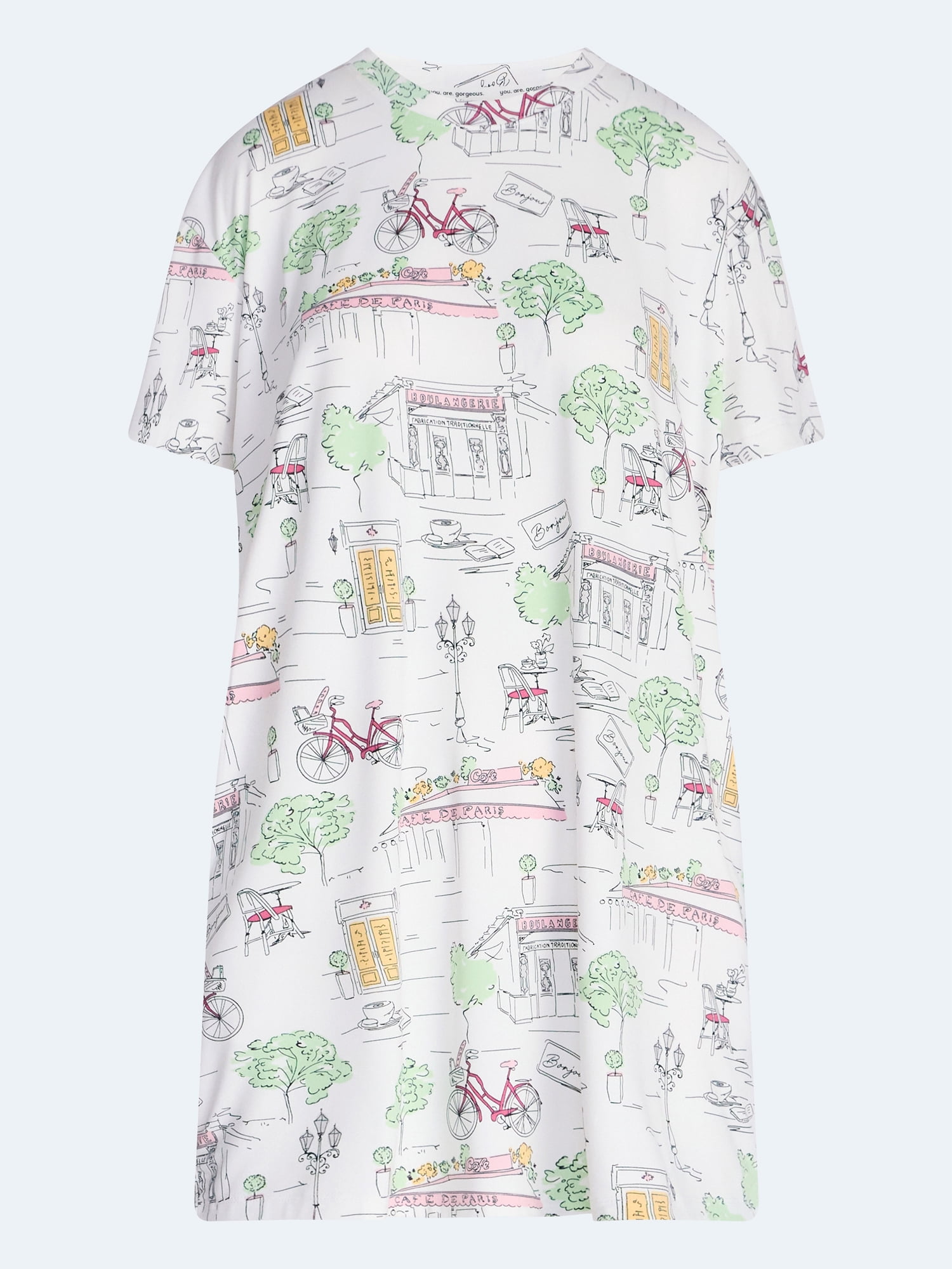 Joyspun Women’s Dreamy Soft Collection Short Sleeve Sleep Shirt, Sizes S/M to 2X/3X