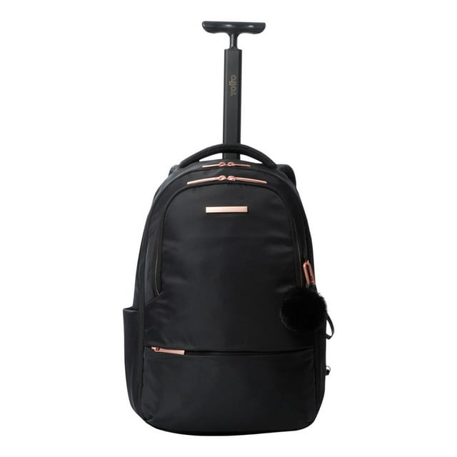 Totto Mochila Mediana - Reforzada Para Mujer Porta Laptop 14 - Con Ruedas| Escuela - Oficina - Viaje negro M