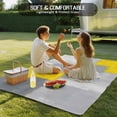 thumbnail image 4 of Yellow Grey Outdoor Rug for Patio/Deck/Porch, Non-Slip Large Area Rug 6 x 9 Ft, Abstract Geometric Oil Painting Vintage Gradient Indoor Outdoor Rugs Washable Area Rugs, Camping Rug Carpet Runner, 4 of 8