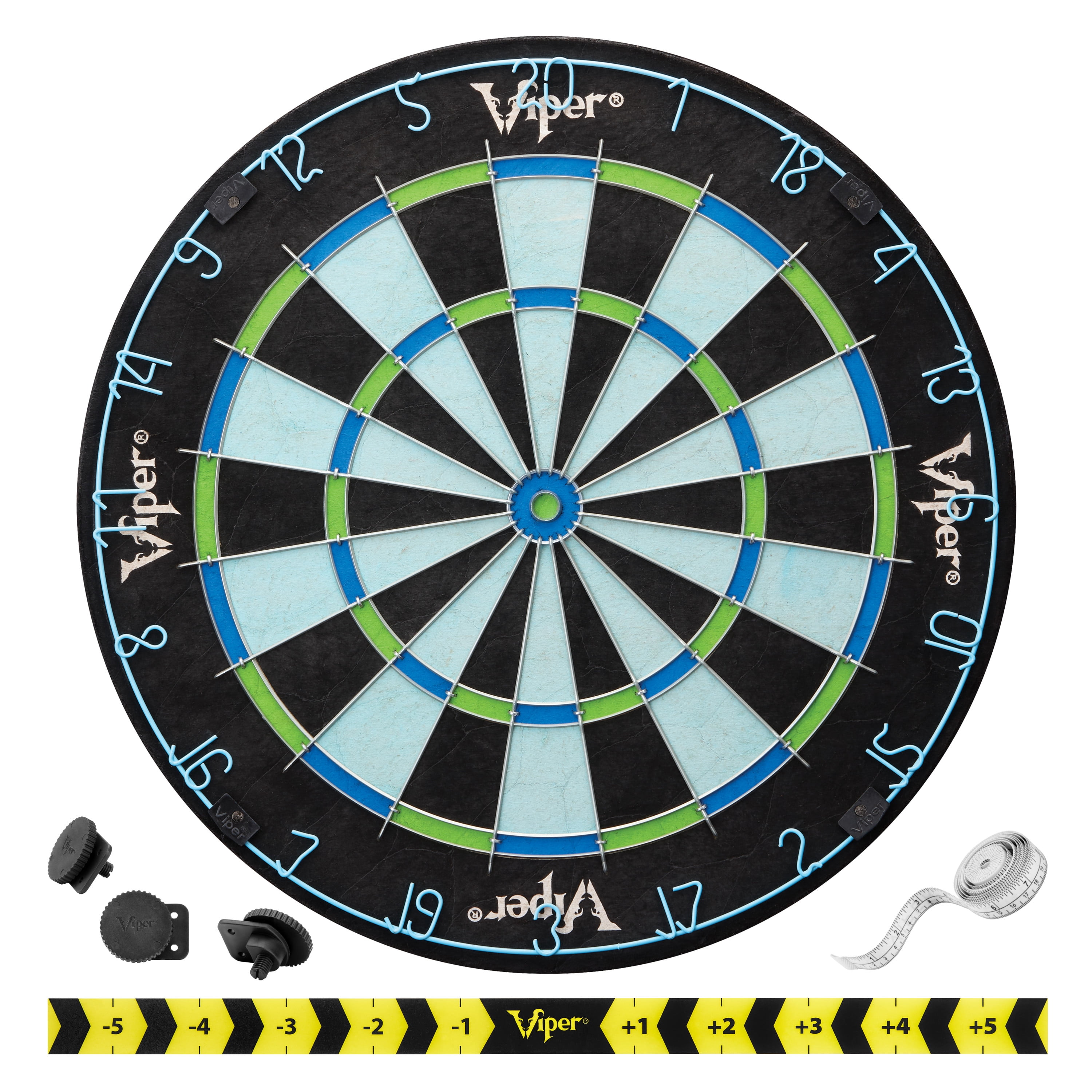 Viper Vault Deluxe Dartboard Cabinet with Built-In Pro Score, Chroma Sisal Dartboard, Throw Line Light, and Black Mariah Darts