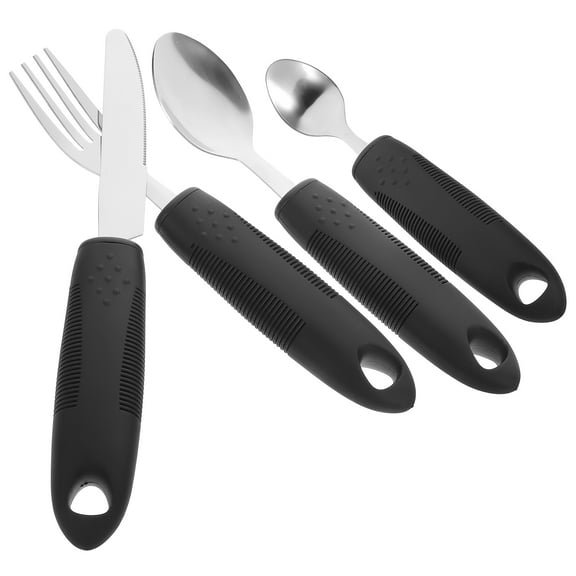 STOBOK Serving Utensils for Disabled People Silicone 1 Set