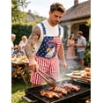 thumbnail image 4 of Bindefon Bibs Overalls Men Work Coveralls Shorts Printed Jumpsuit(Eagle,L), 4 of 8