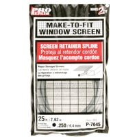 Screen Retainer Spline, 0.250 in., 25 ft., Gray