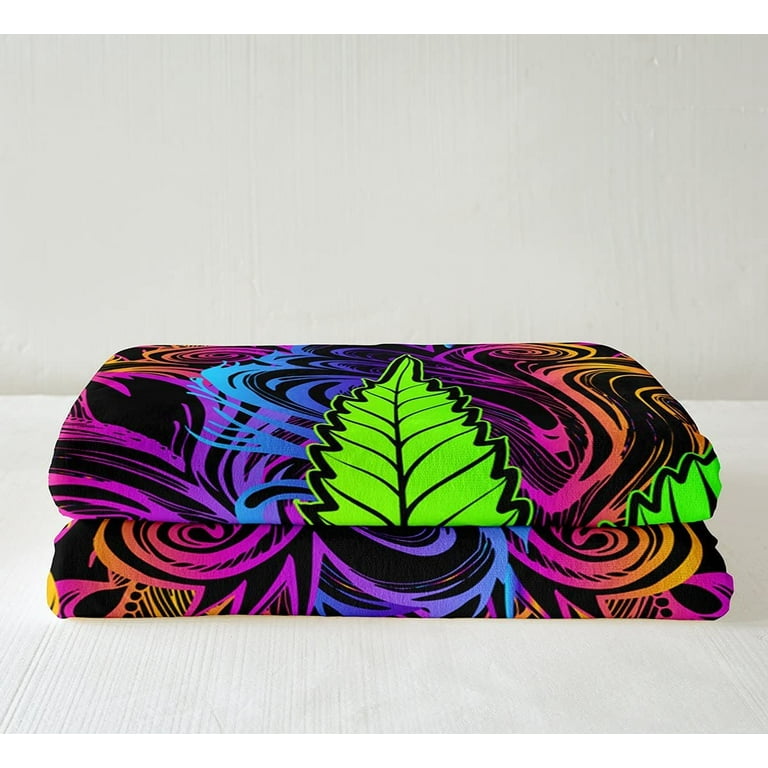 Throw Blanket Marijuana Weed Fleece Blanket Men Cannabis