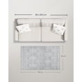 thumbnail image 4 of SONGMICS HOME Alfombra, Antideslizante, 91 x 153 cm, para Sala de Estar, Dormitorio, Lavable a M&aacute;quina, Estilo Moderno, Gris Claro MTAR021GD01, 4 of 7