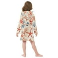 thumbnail image 7 of FORMRS Niños Bathrobe Unisex Hooded Robe Soft Plush Pajamas Sleepwear, Size 2-3T, Blue Starfish, 7 of 7