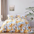 thumbnail image 2 of Floral Duvet Cover Set Yellow Flower Queen, 2 of 8