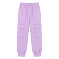 thumbnail image 6 of Coerni Unisex Kids' 2 Piece Outfits Boys Athletic Pullover Hoodie Fleece Sweatshirt +Cargo Sweatpants Girls Trendy Thermal Set, 6 of 9