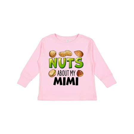 

Inktastic Nuts About My Mimi Peanut Almond Pistachio Gift Toddler Boy or Toddler Girl Long Sleeve T-Shirt
