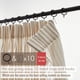 thumbnail image 2 of LIMON HOME Cortinas de café de 36.1 in de largo para encima del fregadero, rayas de lino con ganchos, juego de rayas para sala de estar, baño, granja, cortinas, 2 paneles, color bronceado sobre la nat, 2 of 5