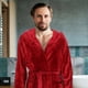 thumbnail image 2 of Bata de baño, bata de ducha, bata de toalla, batas con capucha para hombre, bata de spa larga con bolsillos, bata de baño para dormitorio universitario, 2 of 7