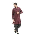 thumbnail image 3 of Mariage Indien Marron Sherwani Indo-Occidental pour Hommes. Ce Produit Est Fait sur Commande., 3 of 4