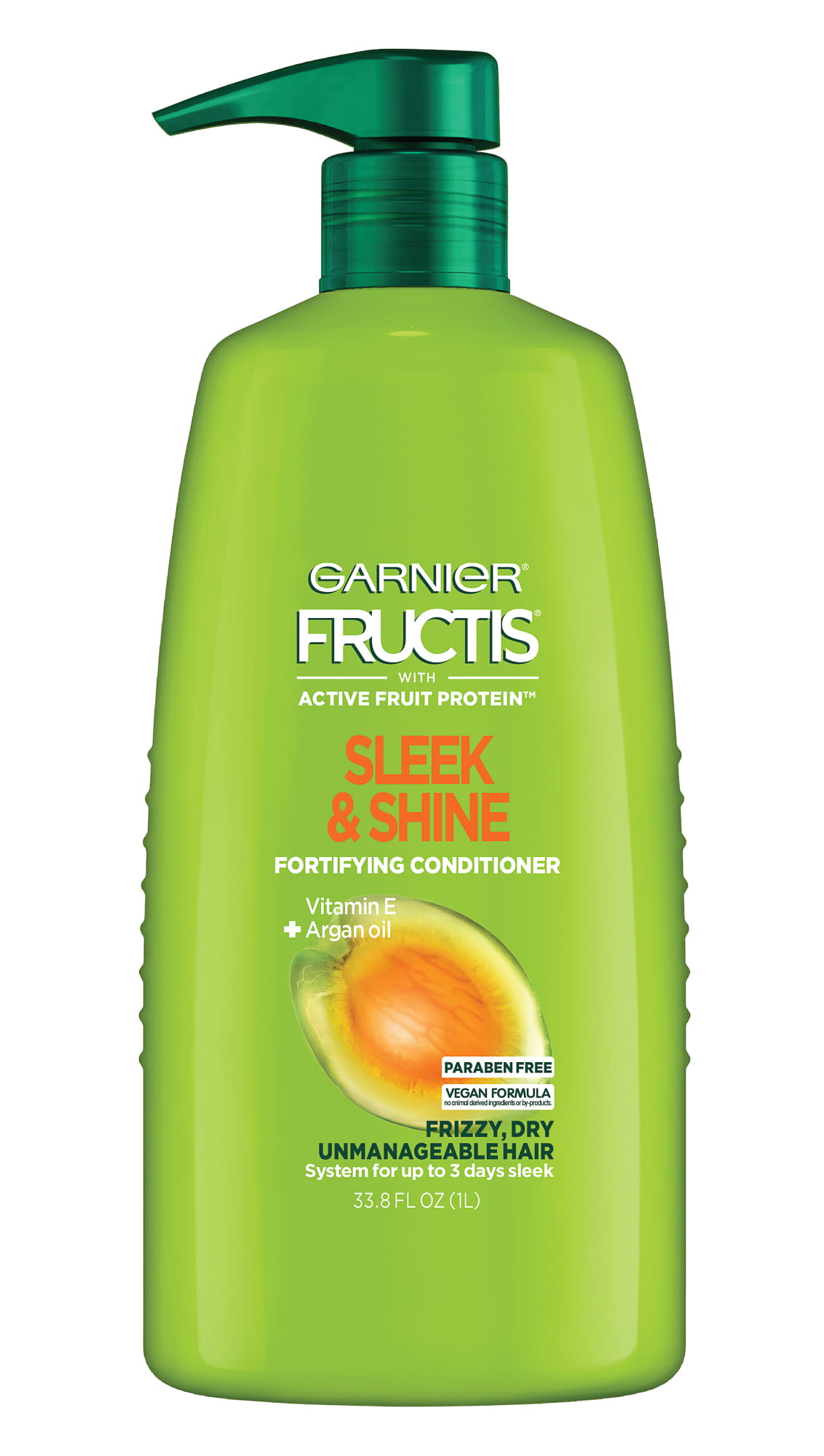 Garnier Fructis Sleek & Shine Fortifying Conditioner for Frizzy, Dry Hair, 33.8 fl oz