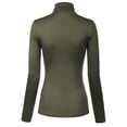 thumbnail image 4 of MixMatchy Women's Long Sleeve Turtleneck Lightweight Pullover Slim Fit Top, 4 of 4