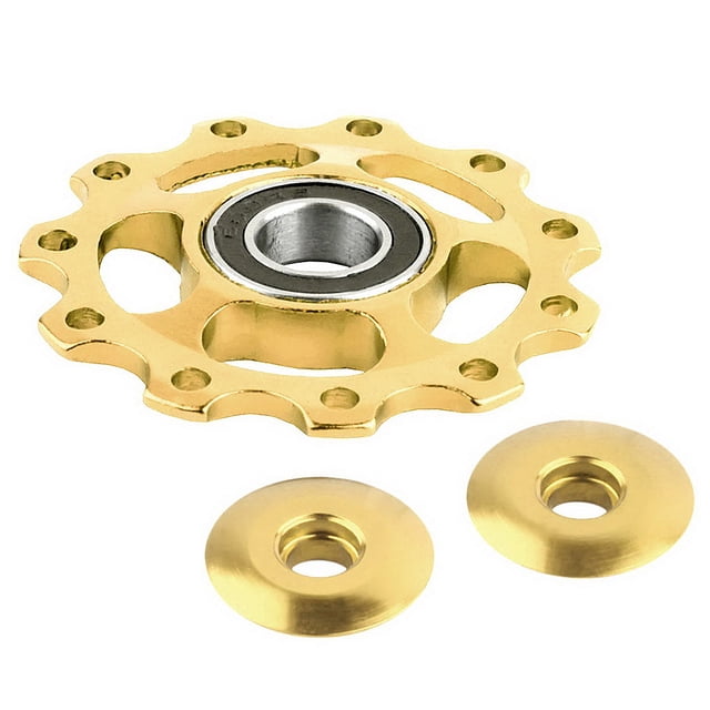 Graflsoa Golden 11T CNC Anodized Bicycle Rear Derailleur Pulley with Bearings for Mountain Bikes