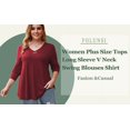 thumbnail image 6 of FOLUNSI Women's Plus Size Tops Casual Blouses Long Sleeve Flowy Tunic Tops m-4xl, 6 of 7