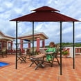 thumbnail image 3 of Outdoor Patio Gazebo, 8 x 5 Ft Patio BBQ Shelter, Double Tier Gazebo Canopy Tent with Air Vent, Hooks and Bottle Opener, Outdoor Gazebo Canopy with Steel Frame for Patio Backyard Deck Outdoor, B3494, 3 of 9